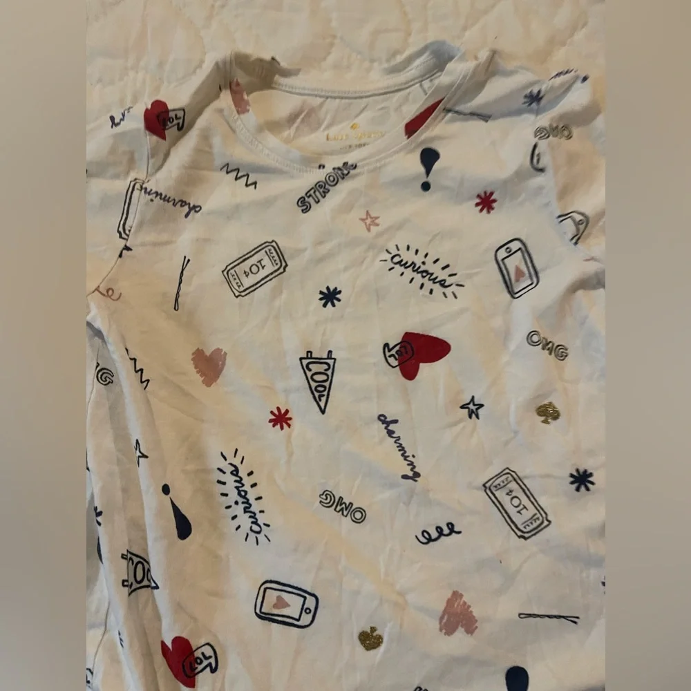 Kate Spade Gray and White Kids Tees